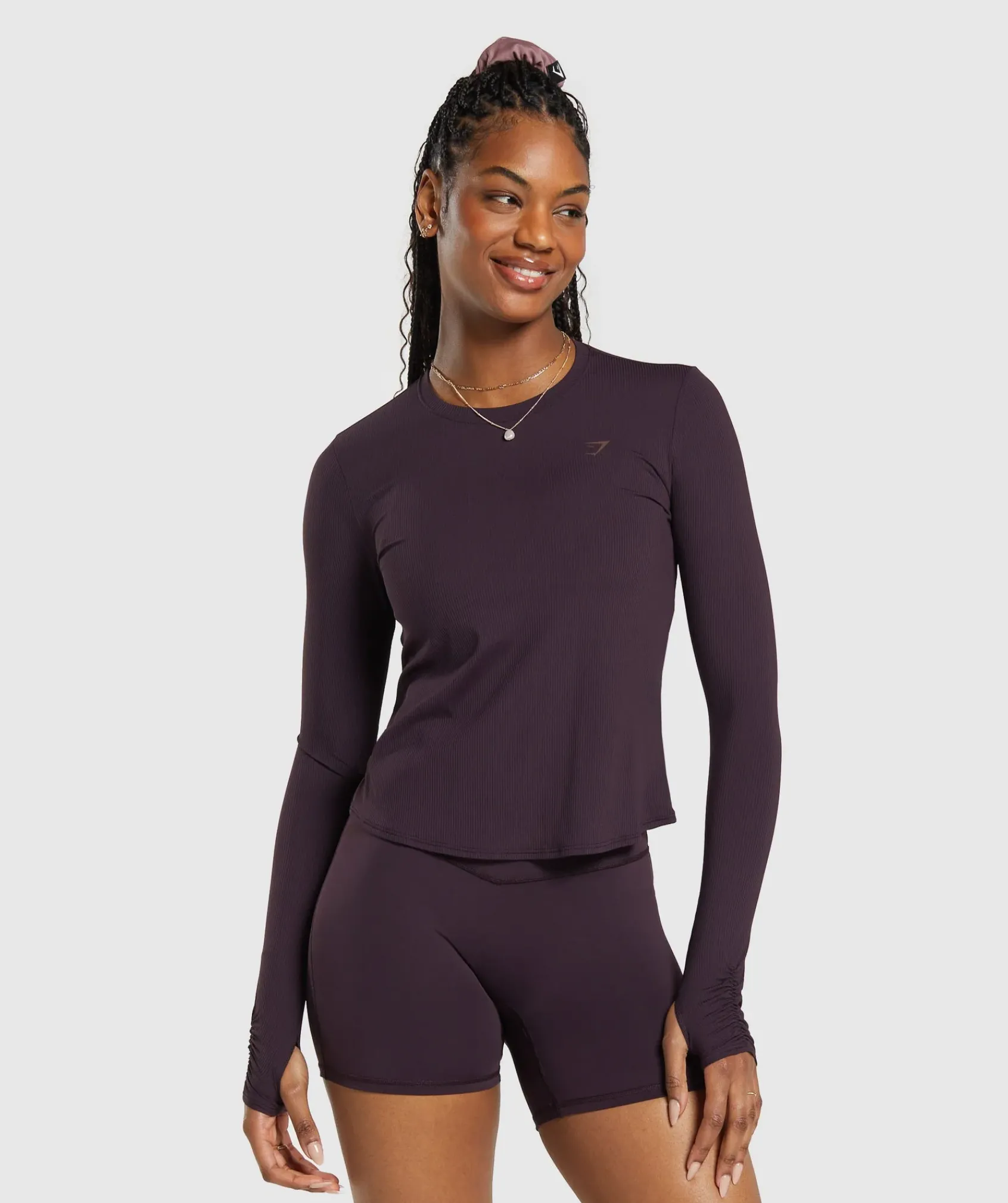 DAMES Gymshark T-shirts*Elevate Long Sleeve Ruched Top