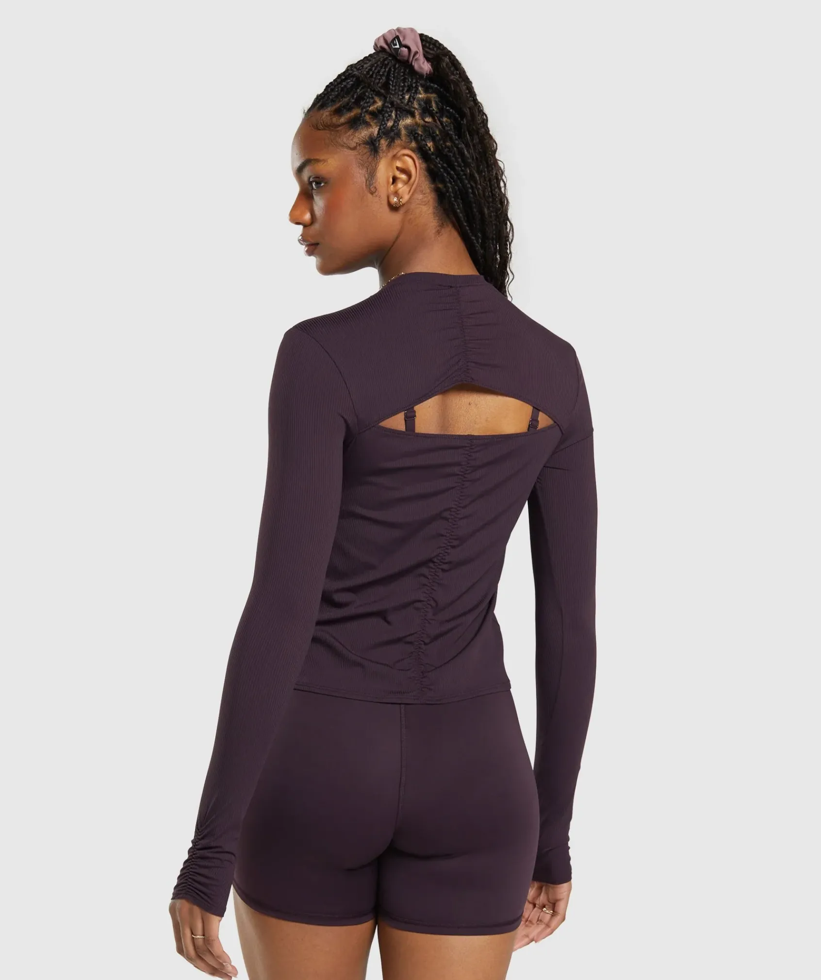 DAMES Gymshark T-shirts*Elevate Long Sleeve Ruched Top