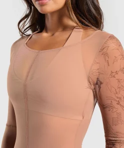 DAMES Gymshark Sportjumpsuit*Elevate Tattoo Graphic Mesh Bodysuit
