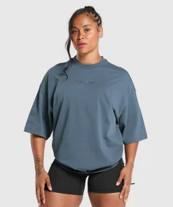 DAMES Gymshark T-shirts*Embroidered Logo Oversized T-Shirt