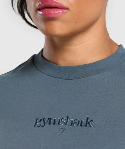 DAMES Gymshark T-shirts*Embroidered Logo Oversized T-Shirt