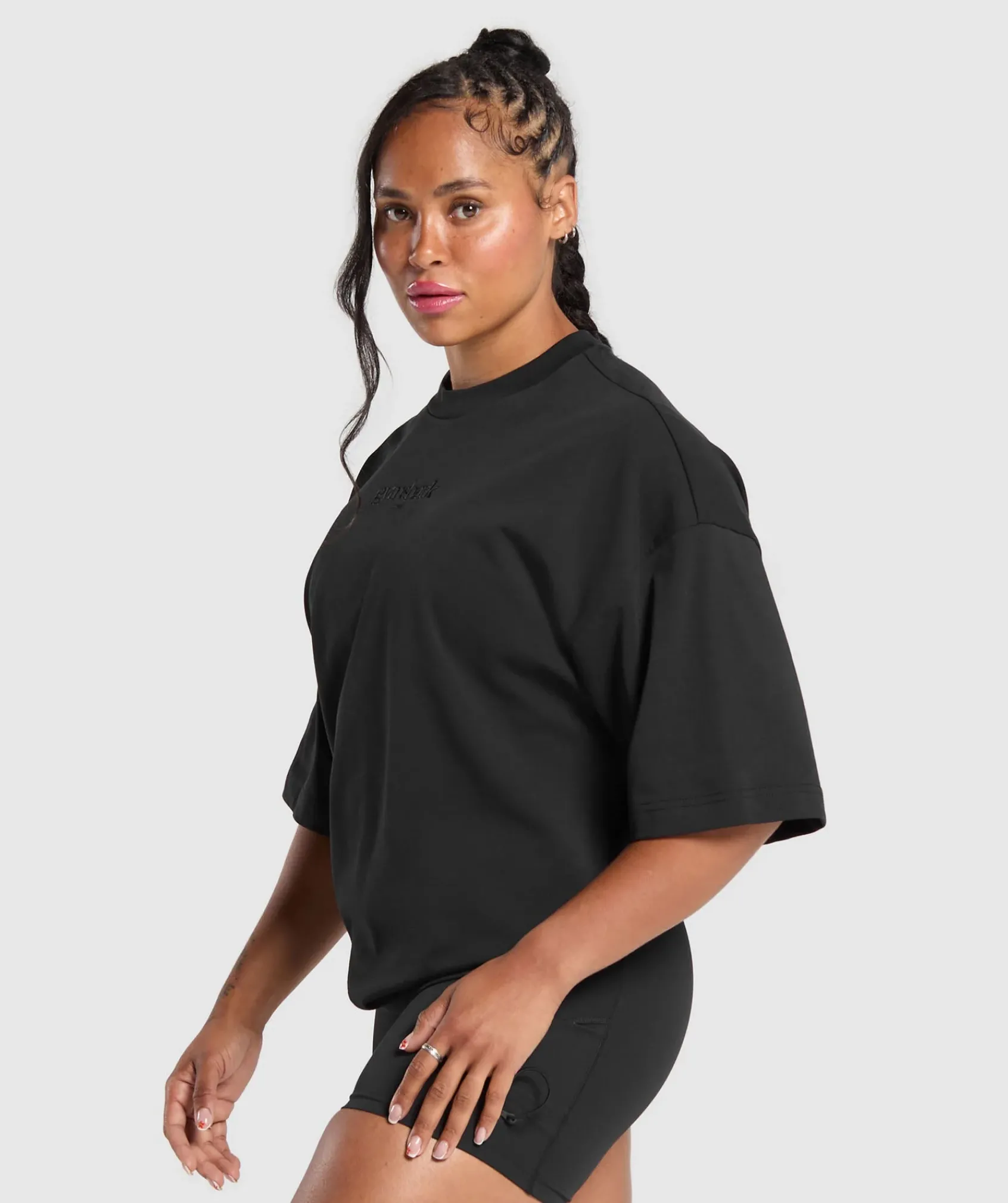 DAMES Gymshark T-shirts*Embroidered Logo Oversized T-Shirt