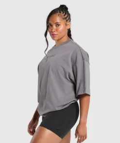 DAMES Gymshark T-shirts*Embroidered Logo Oversized T-Shirt