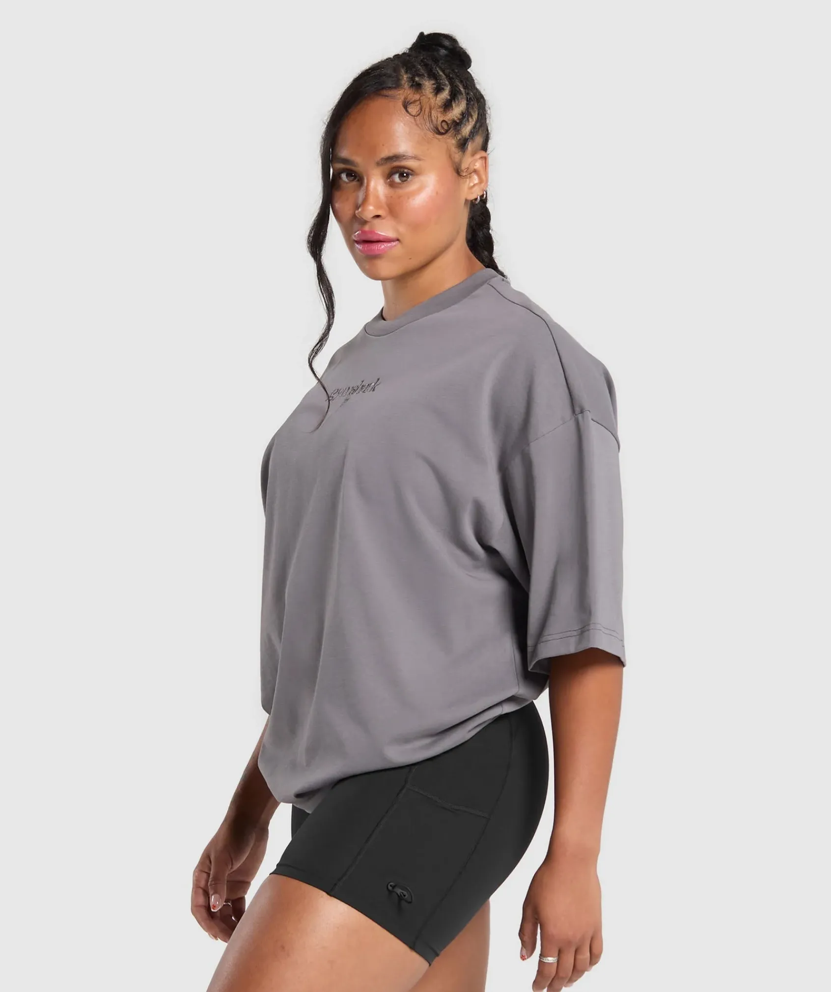 DAMES Gymshark T-shirts*Embroidered Logo Oversized T-Shirt