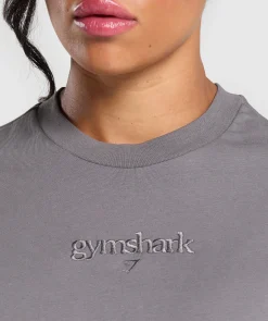 DAMES Gymshark T-shirts*Embroidered Logo Oversized T-Shirt