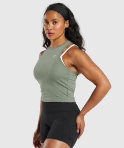DAMES Gymshark Croptops|Tanktops*Essential Cotton Midi Tank