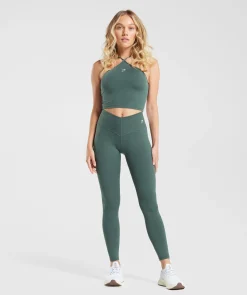 DAMES Gymshark Croptops|Tanktops*Everyday Halter Neck Ribbon Tank