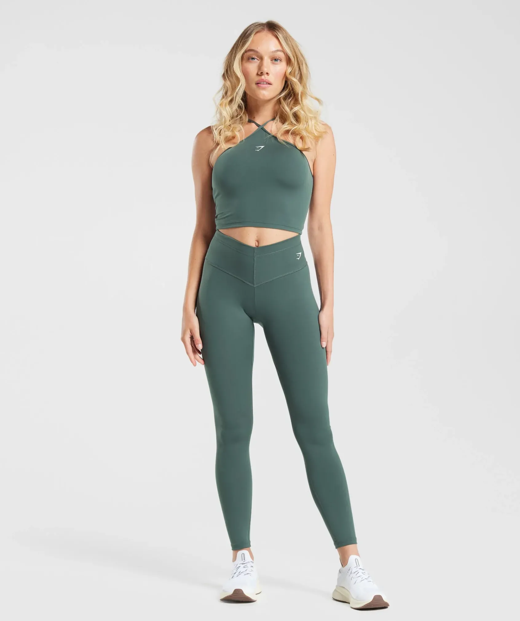 DAMES Gymshark Croptops|Tanktops*Everyday Halter Neck Ribbon Tank