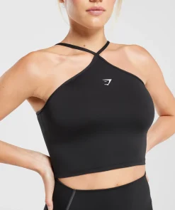 DAMES Gymshark Croptops|Tanktops*Everyday Halter Neck Ribbon Tank