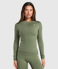 DAMES Gymshark T-shirts*Everyday High Neck Long Sleeve Top