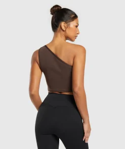 DAMES Gymshark Croptops|Tanktops*Everyday One Shoulder Ruched Tank