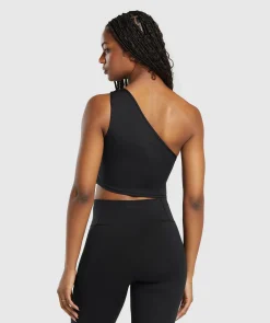 DAMES Gymshark Tanktops*Everyday One Shoulder Ruched Tank