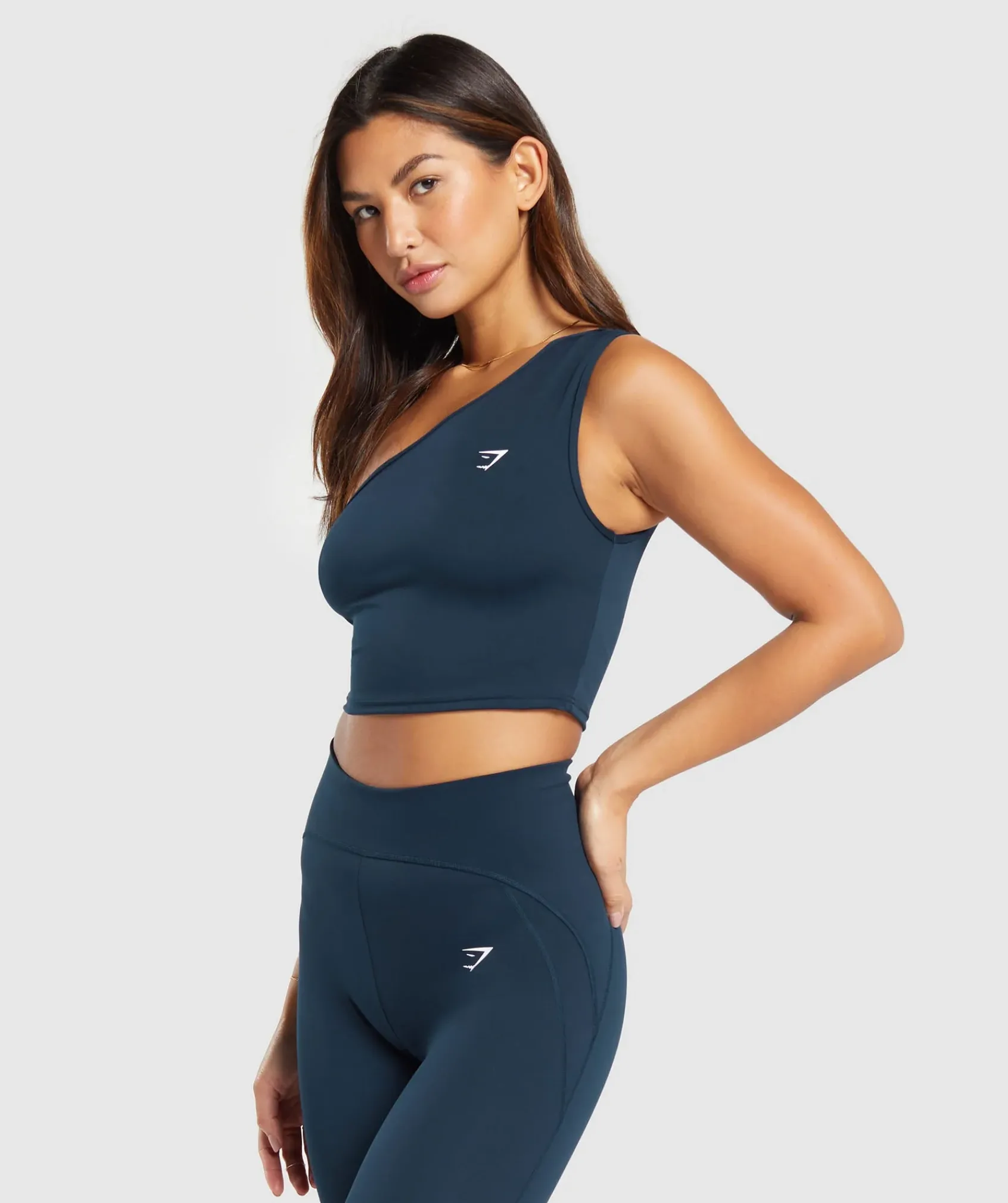 DAMES Gymshark Croptops|Tanktops*Everyday One Shoulder Ruched Tank