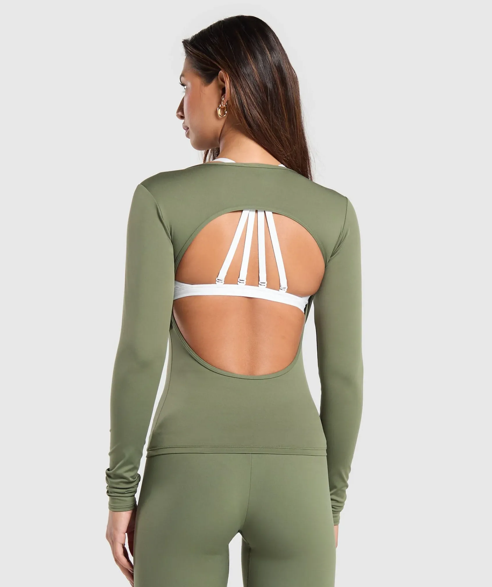 DAMES Gymshark T-shirts*Everyday Open Back Long Sleeve Top