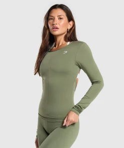 DAMES Gymshark T-shirts*Everyday Open Back Long Sleeve Top