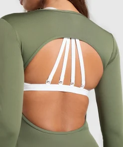 DAMES Gymshark T-shirts*Everyday Open Back Long Sleeve Top