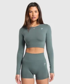 DAMES Gymshark Croptops|T-shirts*Everyday Seamless Long Sleeve Crop Top