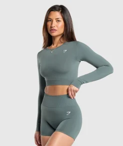 DAMES Gymshark Croptops|T-shirts*Everyday Seamless Long Sleeve Crop Top