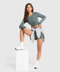 DAMES Gymshark Croptops|T-shirts*Everyday Seamless Long Sleeve Crop Top