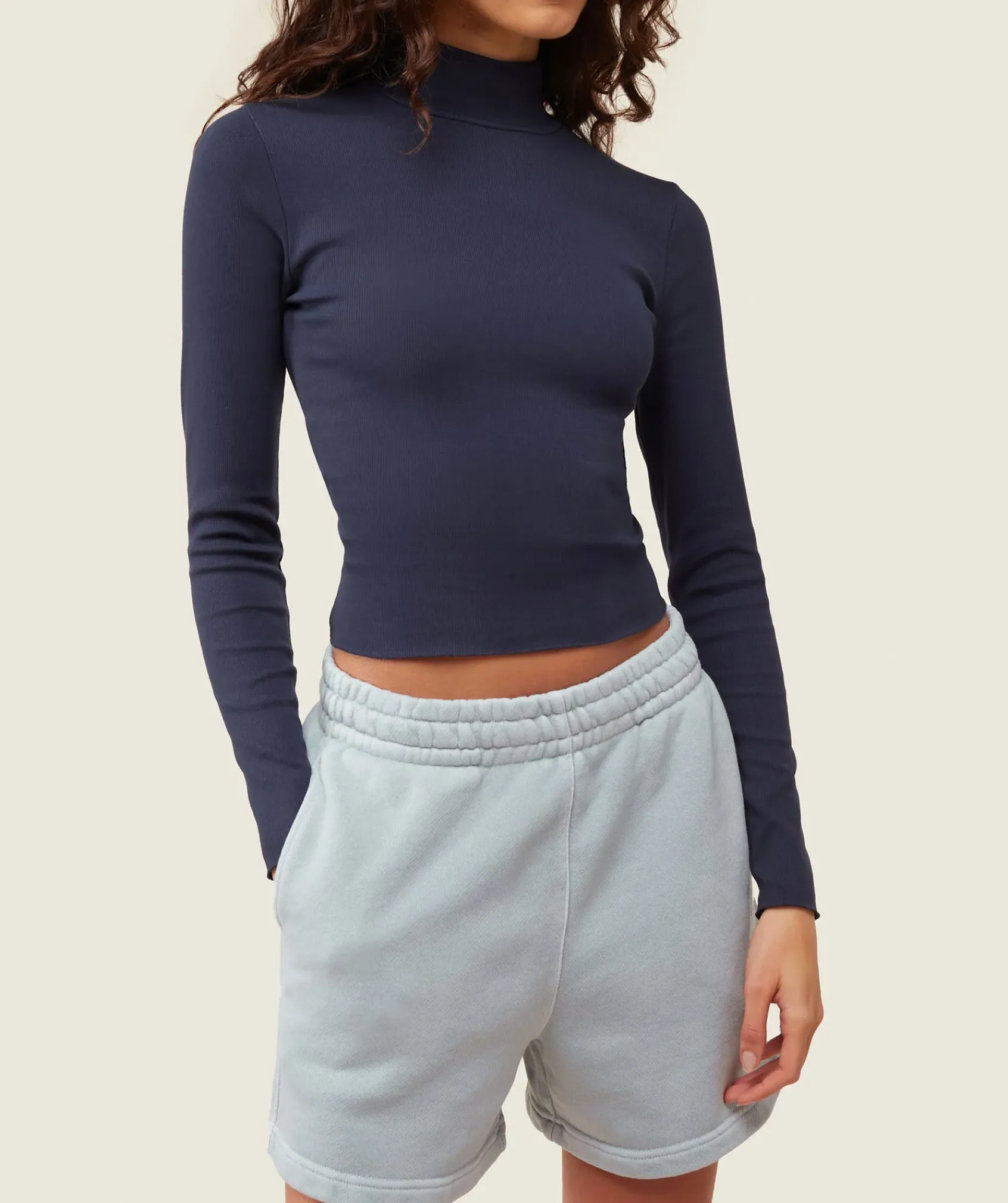 DAMES Gymshark T-shirts*everywear Long Sleeve Ribbed Turtle Neck