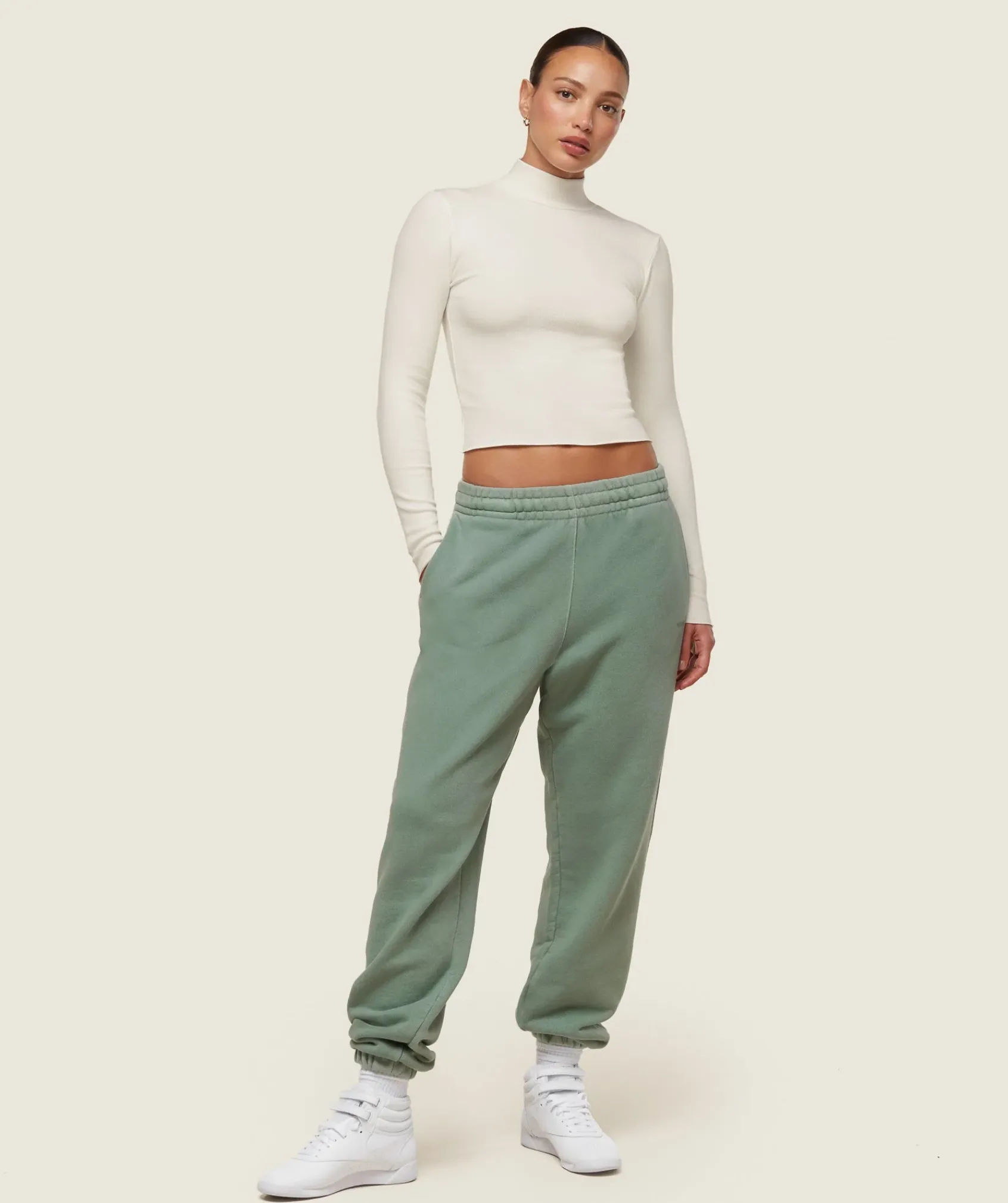 DAMES Gymshark T-shirts*everywear Long Sleeve Ribbed Turtle Neck