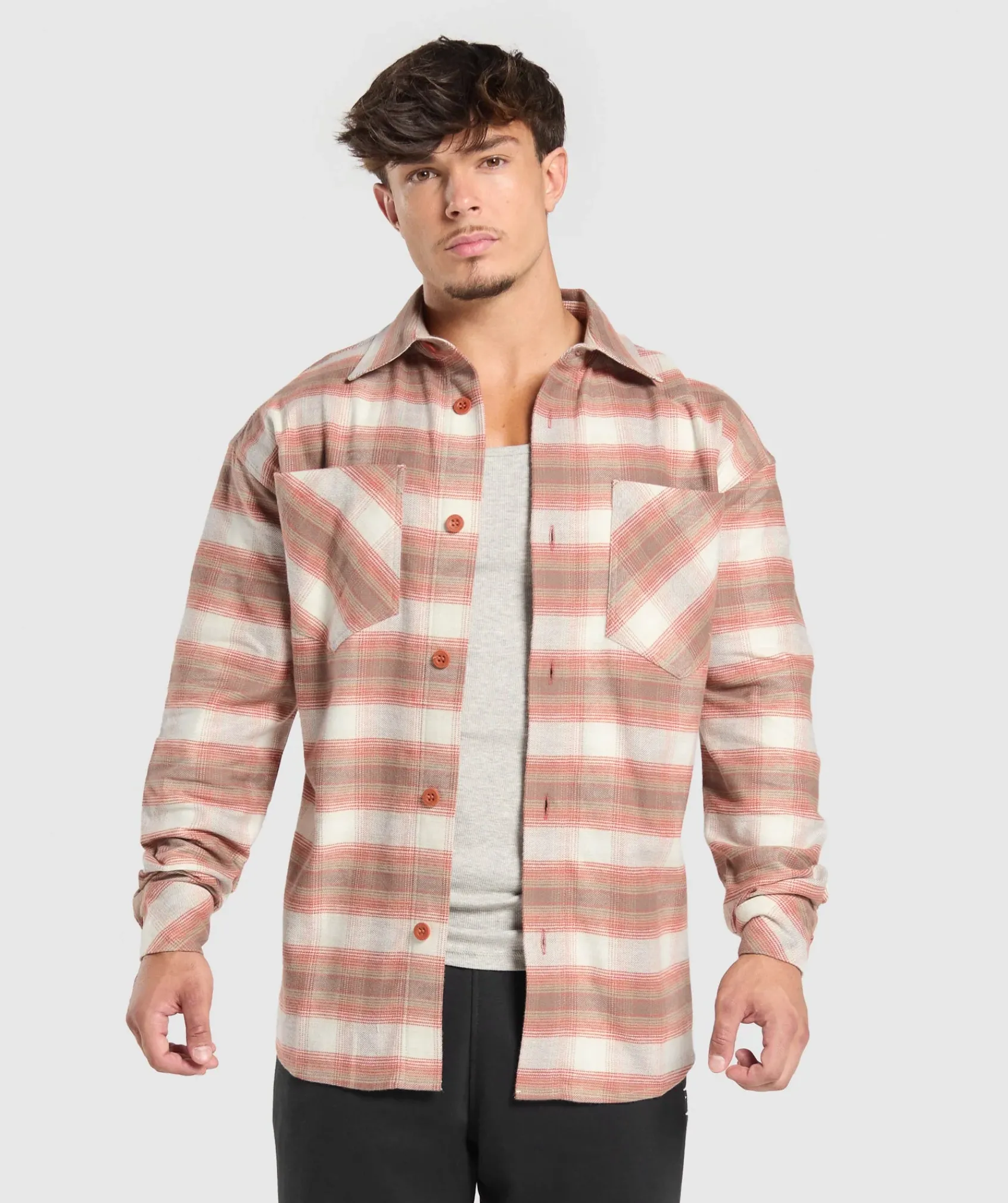 Heren Gymshark T-shirts*Flannel Shirt