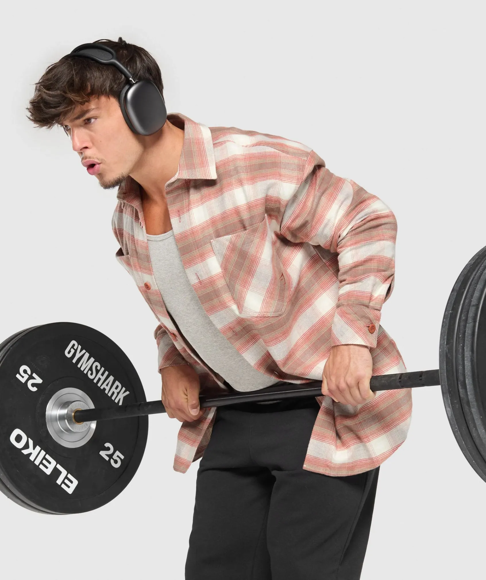 Heren Gymshark T-shirts*Flannel Shirt