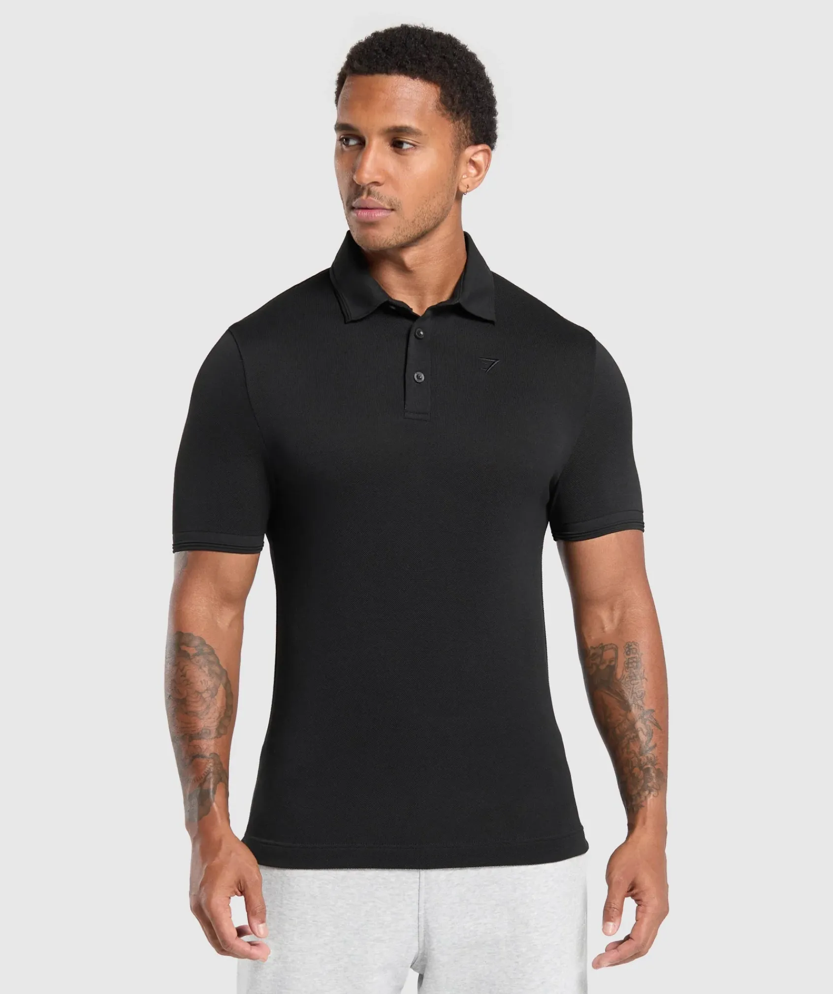 Heren Gymshark T-shirts*Flat Knit Polo Shirt