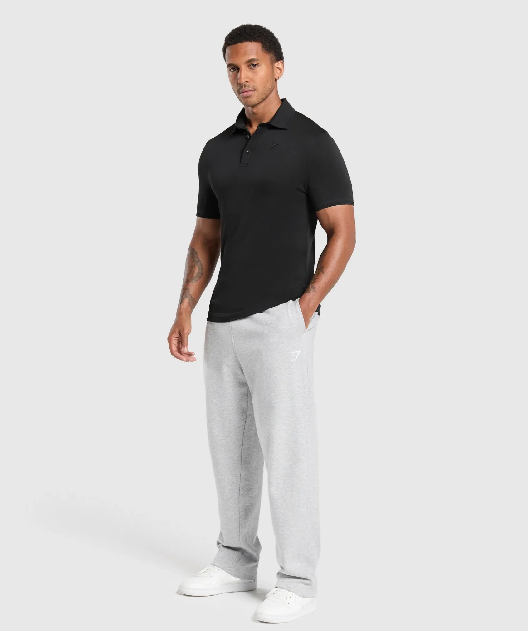 Heren Gymshark T-shirts*Flat Knit Polo Shirt