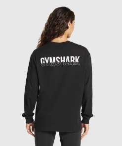 DAMES Gymshark T-shirts*Fraction Long Sleeve T-Shirt