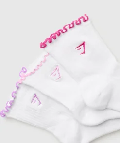 Gymshark Sokken Met Print|Sportsokken*Frill Midi Sock 3pk