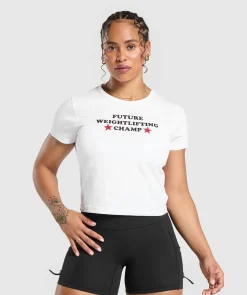 DAMES Gymshark Croptops|T-shirts*Future Weightlifting Champ Baby Tee