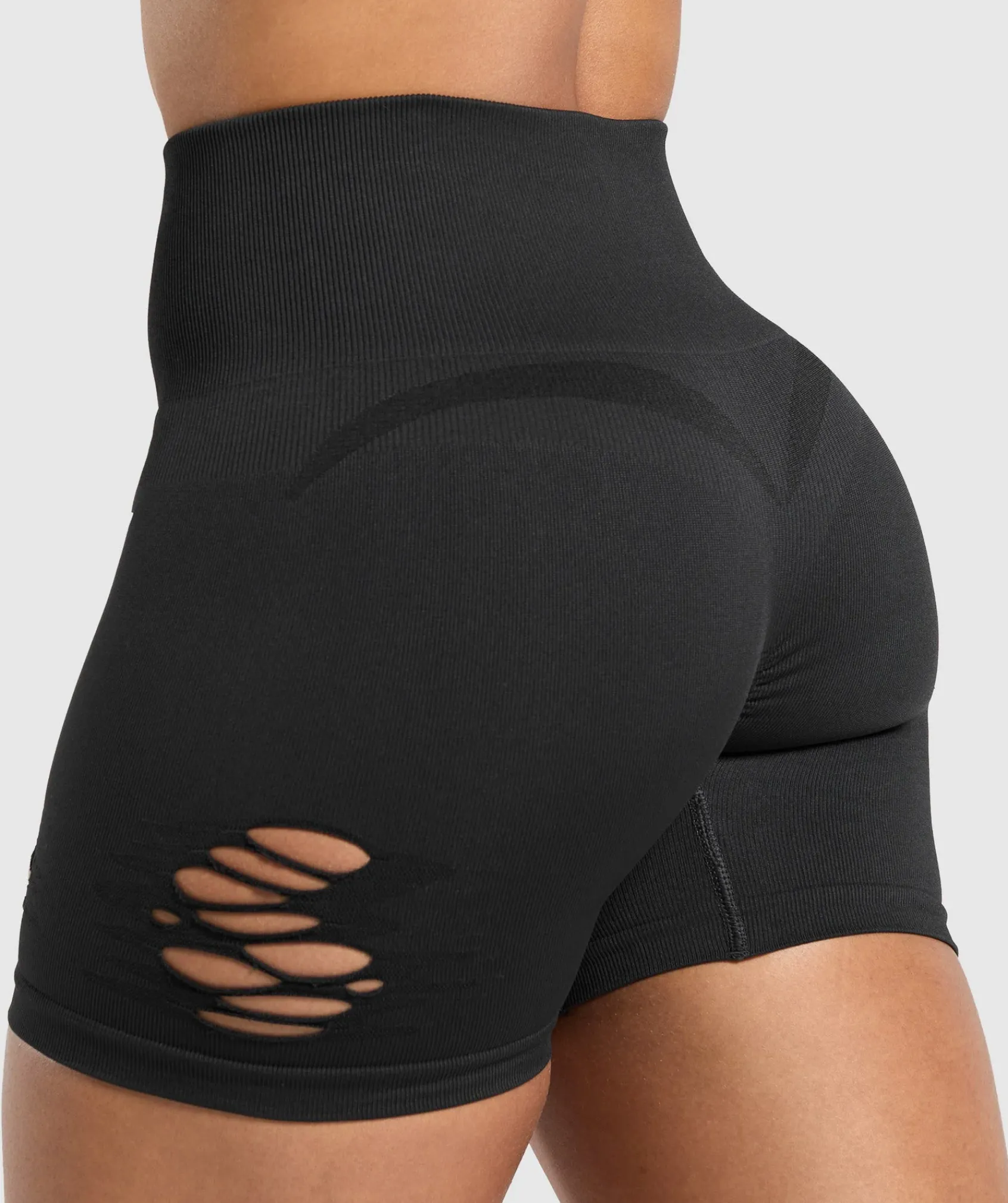 DAMES Gymshark Shorts*Gains Seamless Distressed Shorts