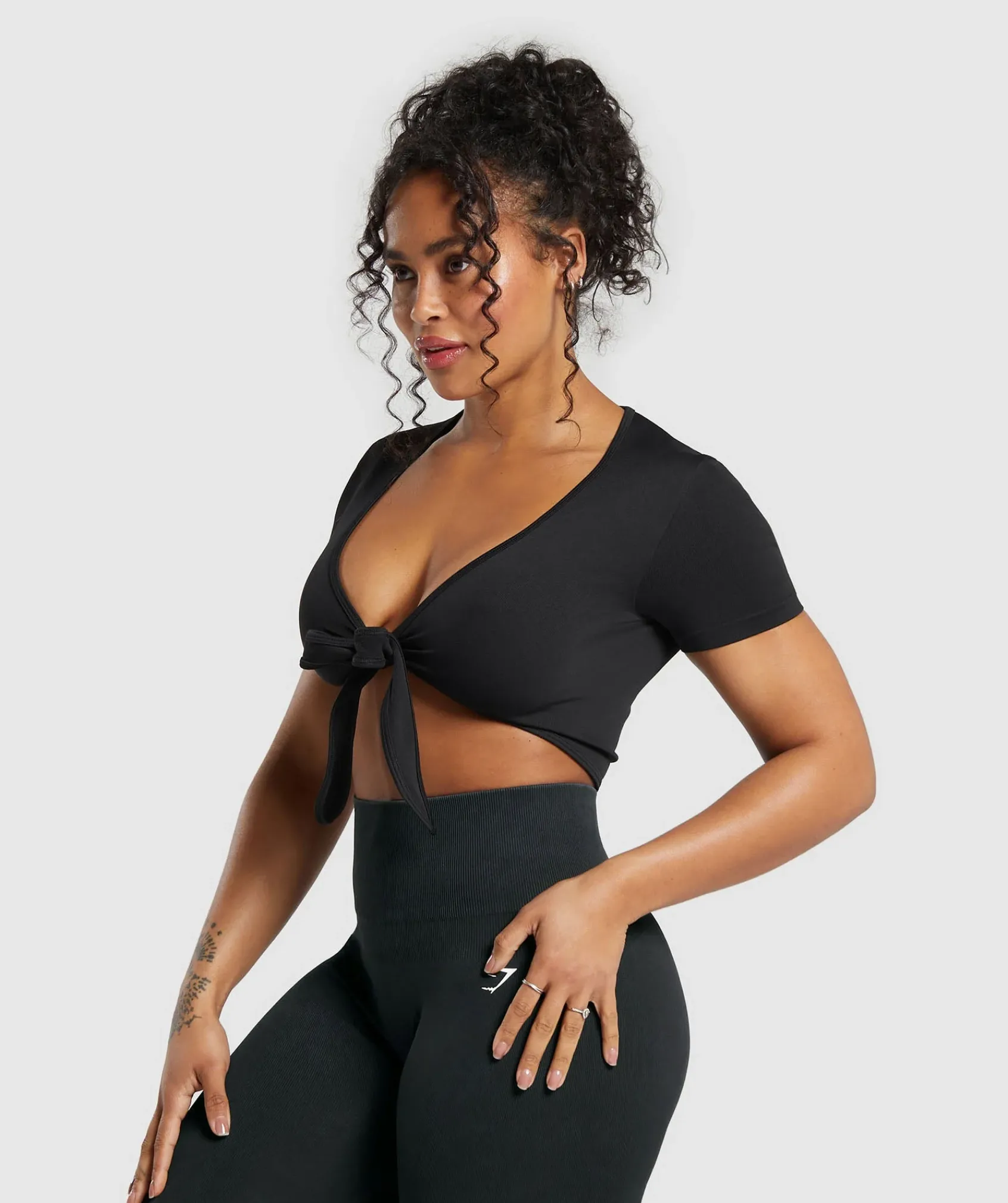 DAMES Gymshark Croptops|T-shirts*Gains Seamless Fitted Crop Top