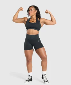 DAMES Gymshark Shorts*Gains Seamless Plain Shorts