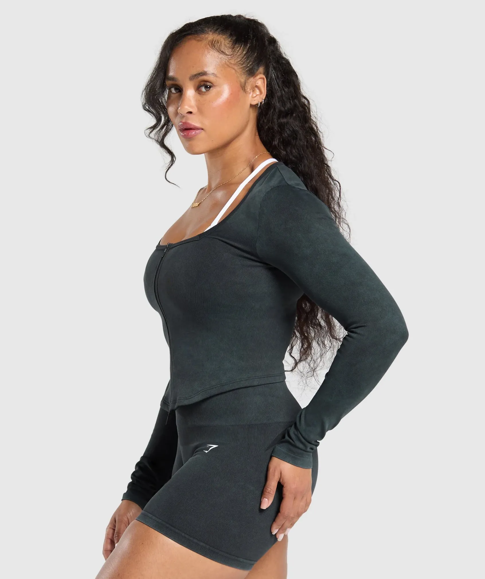 DAMES Gymshark Sportjacks*Gains Seamless Zip Up