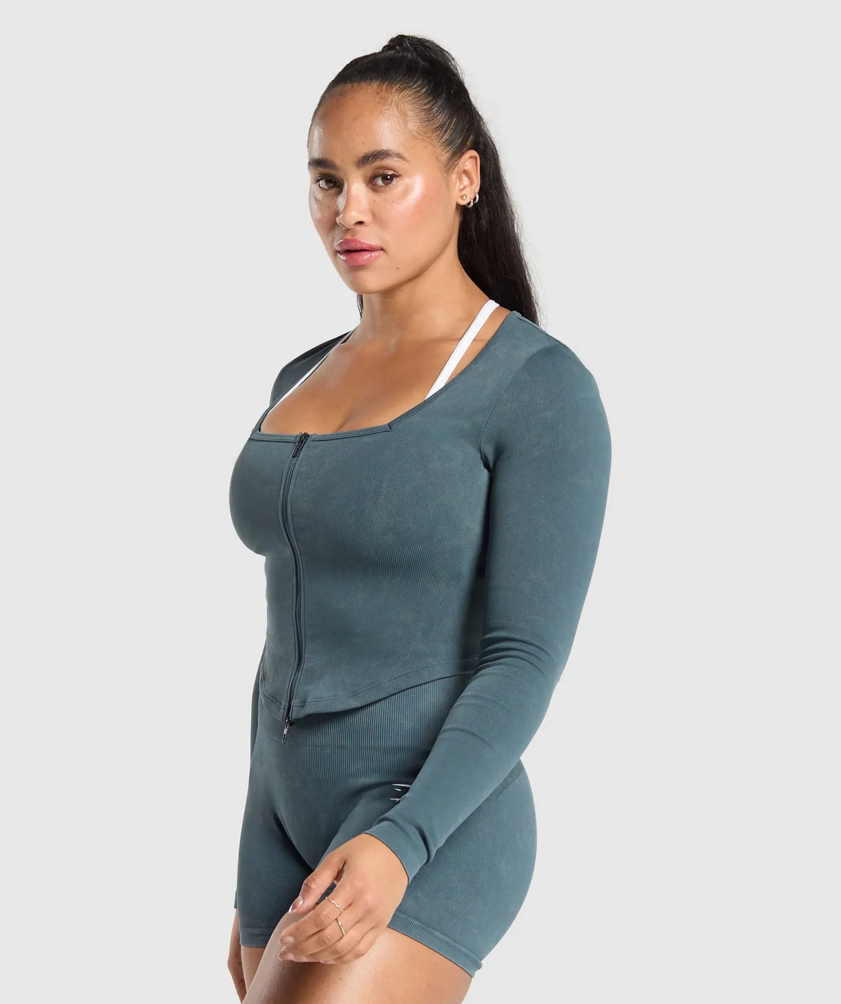 DAMES Gymshark Sportjacks*Gains Seamless Zip Up