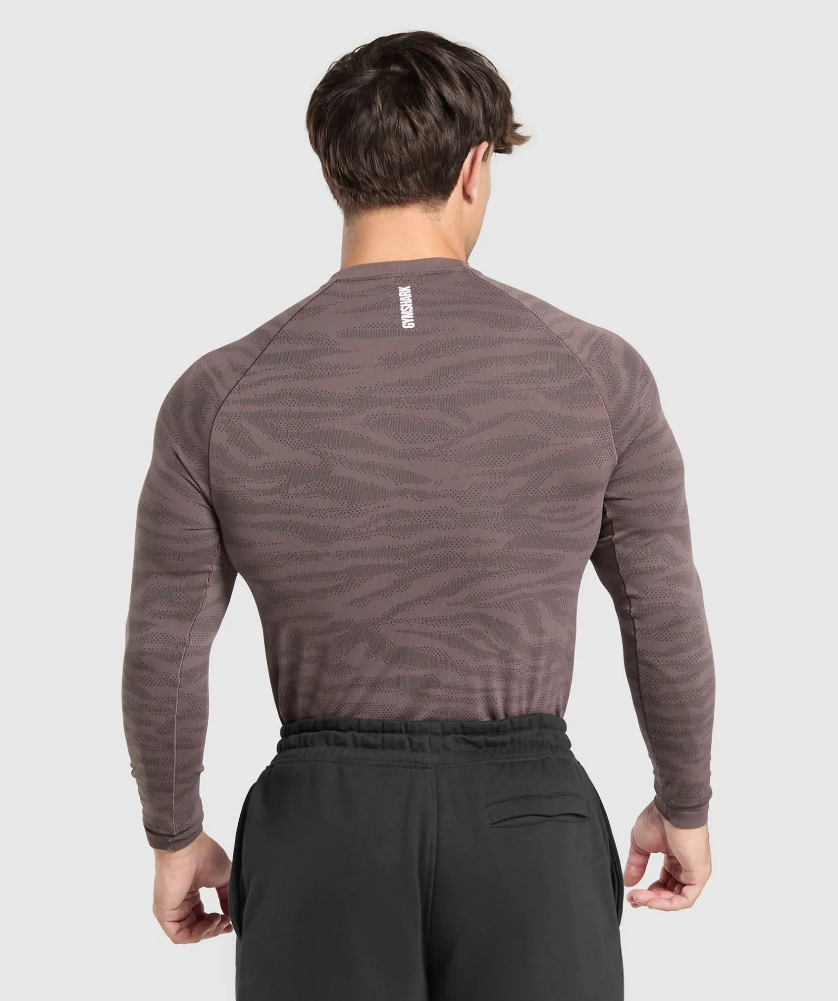 Heren Gymshark T-shirts*Geo Animal Seamless Long Sleeve T-Shirt