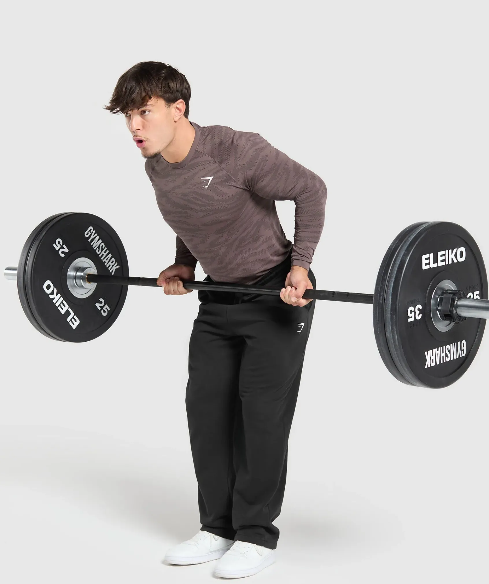 Heren Gymshark T-shirts*Geo Animal Seamless Long Sleeve T-Shirt