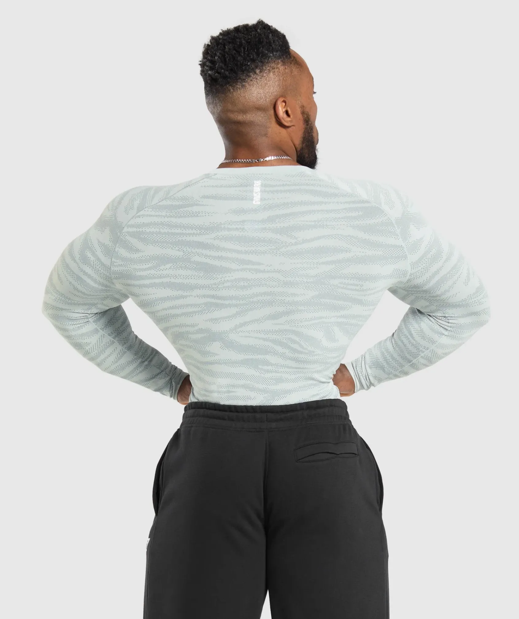 Heren Gymshark T-shirts*Geo Animal Seamless Long Sleeve T-Shirt