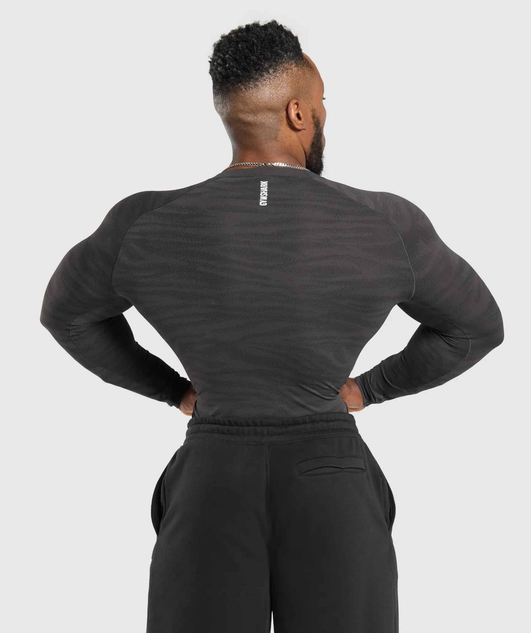 Heren Gymshark T-shirts*Geo Animal Seamless Long Sleeve T-Shirt