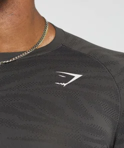 Heren Gymshark T-shirts*Geo Animal Seamless Long Sleeve T-Shirt