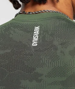 Heren Gymshark T-shirts*Geo Seamless Long Sleeve T-Shirt