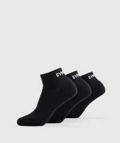 Gymshark Sportsokken|Enkelsokken*GS Jacquard Quarter Socks 3pk