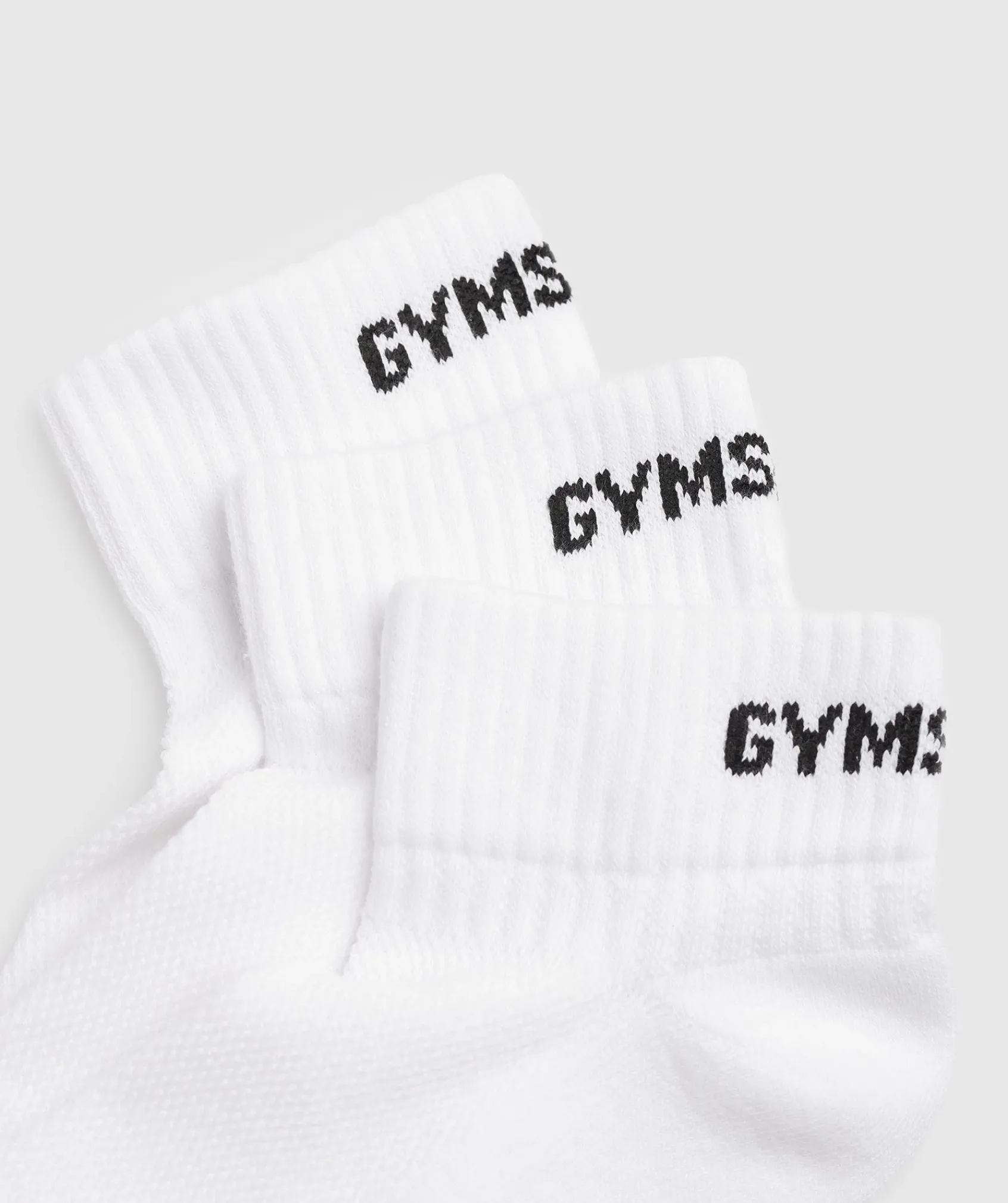 Gymshark Sportsokken|Enkelsokken*GS Jacquared Quarter Socks 3pk