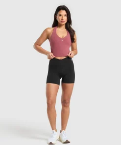DAMES Gymshark T-shirts*Halter Neck Cami with Shelf
