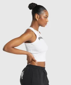 DAMES Gymshark Croptops|Tanktops*Heavy Flex Graphic Midi Tank
