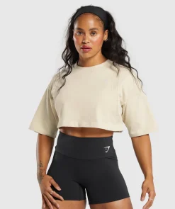DAMES Gymshark Croptops|T-shirts*Heavyweight Cotton Crop T-Shirt