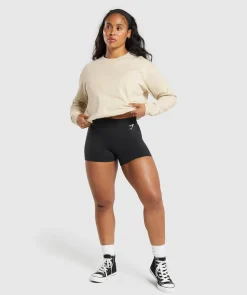 DAMES Gymshark Bedekkende Sportkleding|T-shirts*Heavyweight Cotton Long Sleeve Top