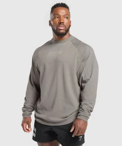 Heren Gymshark T-shirts*Heavyweight Long Sleeve T-Shirt